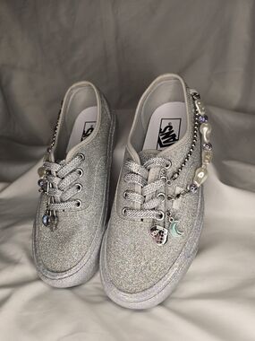 Vans Silver Glitter Low-Tops